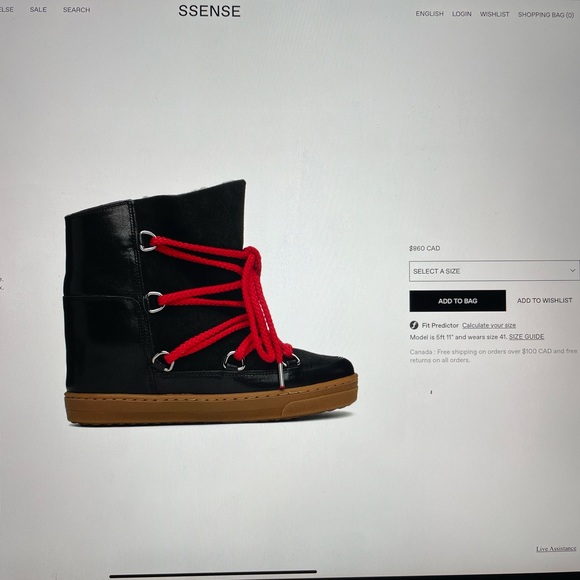 Isabel Marant Nowles boots. Bought from SSENSE last month, never worn. Size 39. - Picture 2 of 2